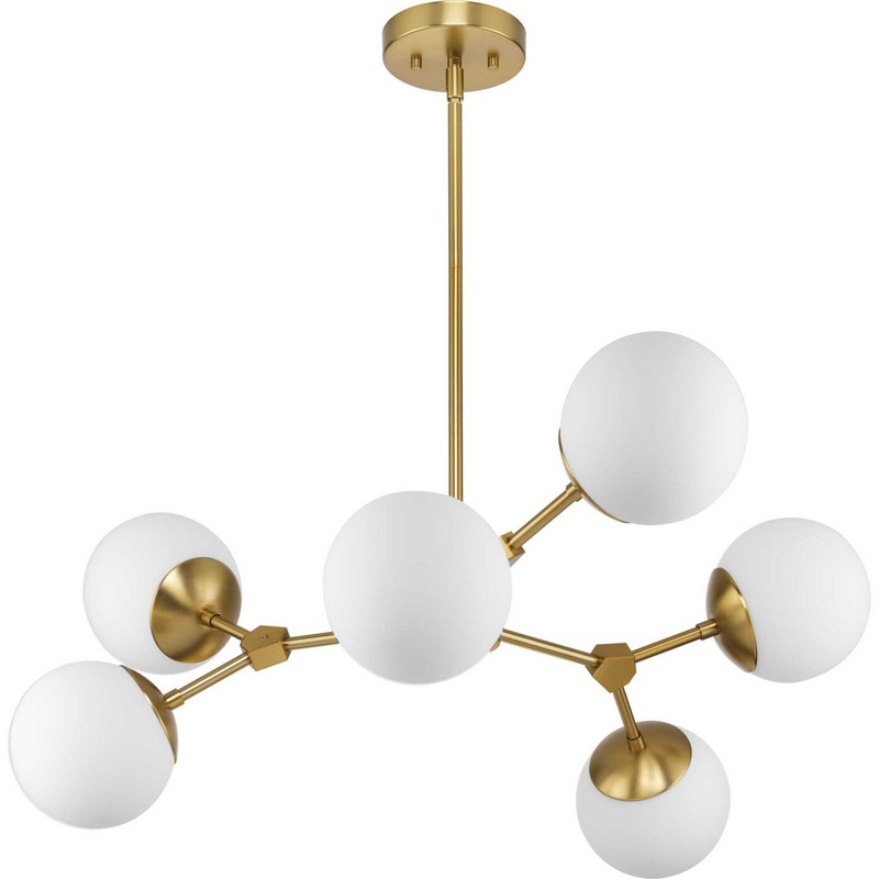Haas Six Light Chandelier in Brushed Bronze