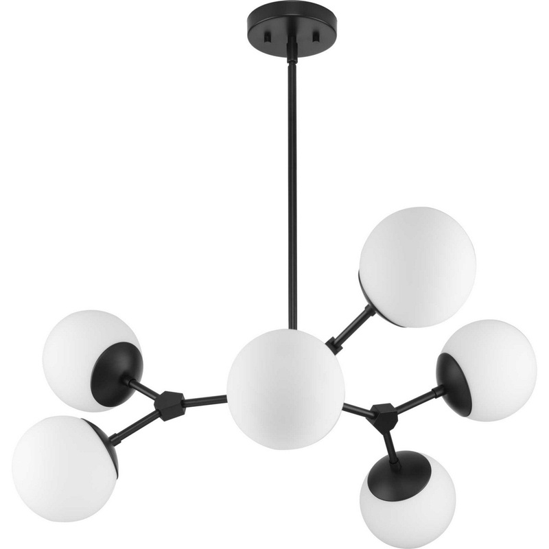 Haas Six Light Chandelier in Matte Black