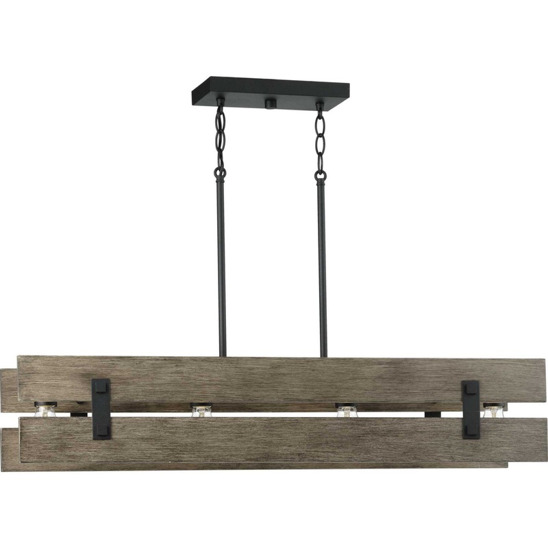 Hemsworth Four Light Island Chandelier in Black