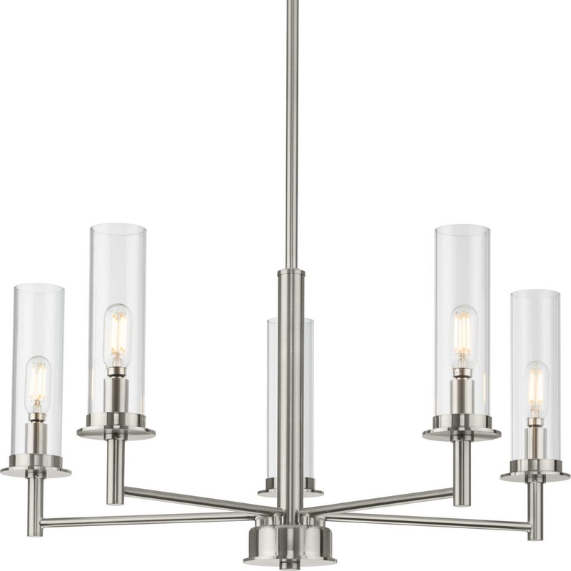 Kellwyn Five Light Chandelier in Brushed Nickel