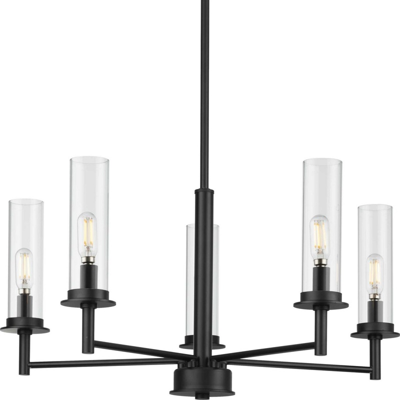 Kellwyn Five Light Chandelier in Matte Black