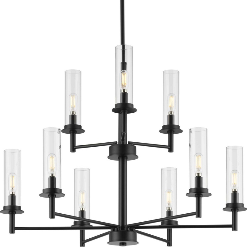 Kellwyn Nine Light Chandelier in Matte Black