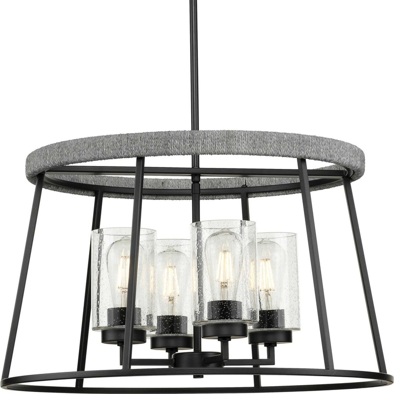 Laramie Four Light Chandelier in Matte Black