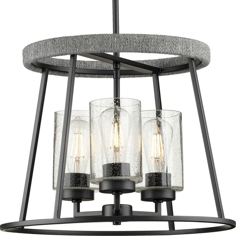 Laramie Three Light Chandelier in Matte Black