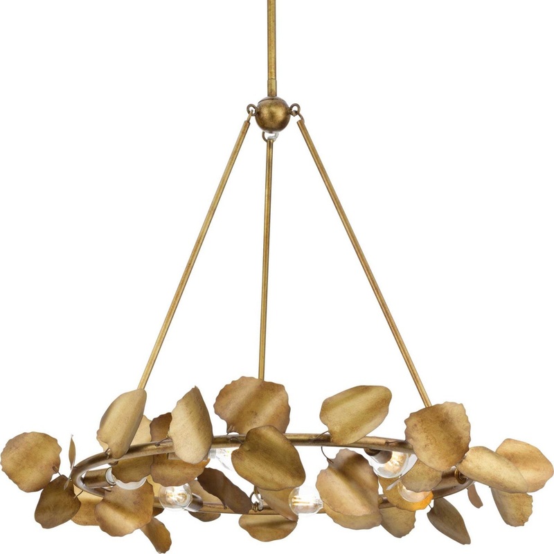Laurel Six Light Chandelier in Gold Ombre
