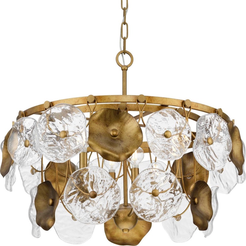 Loretta Six Light Chandelier in Gold Ombre
