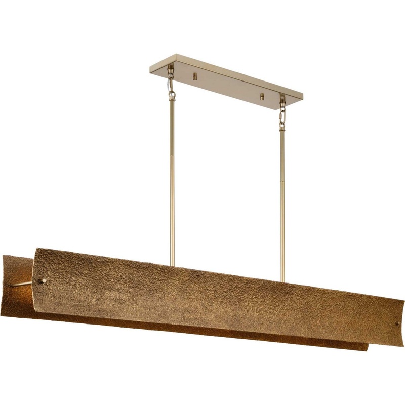 Lusail Eight Light Island Pendant in Soft Gold