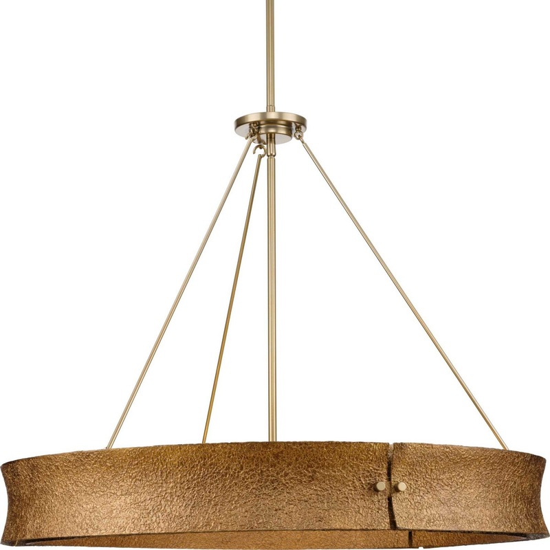 Lusail Six Light Chandelier in Soft Gold
