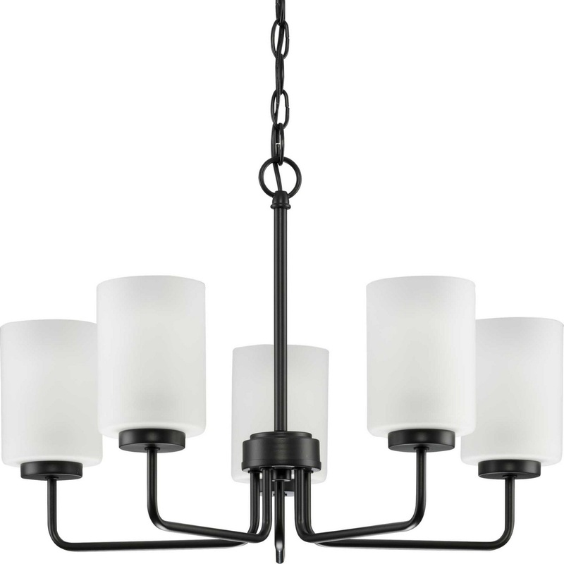 Merry Five Light Chandelier in Matte Black