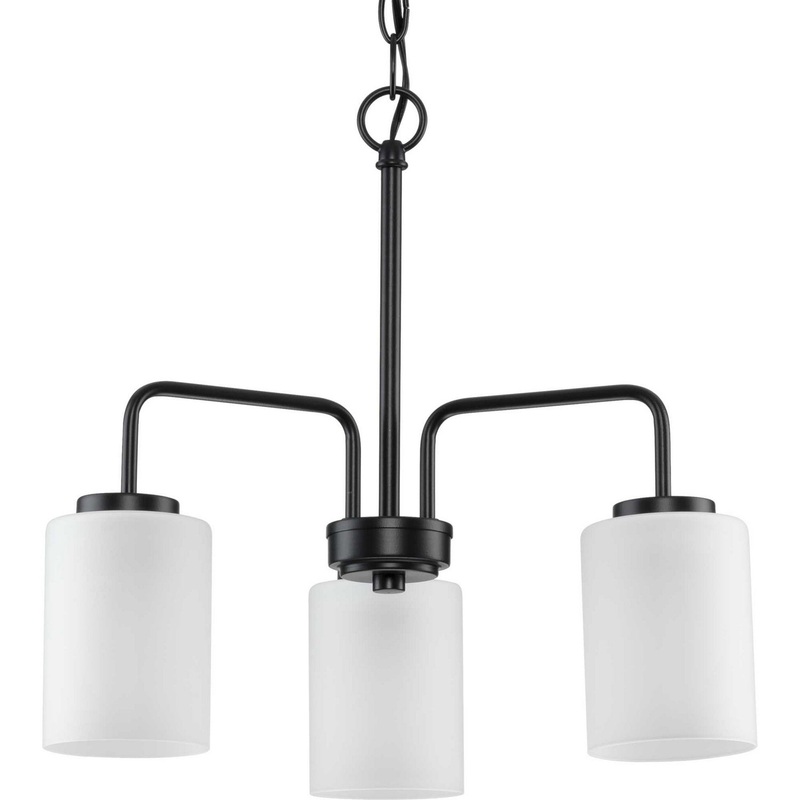 Merry Three Light Chandelier in Matte Black