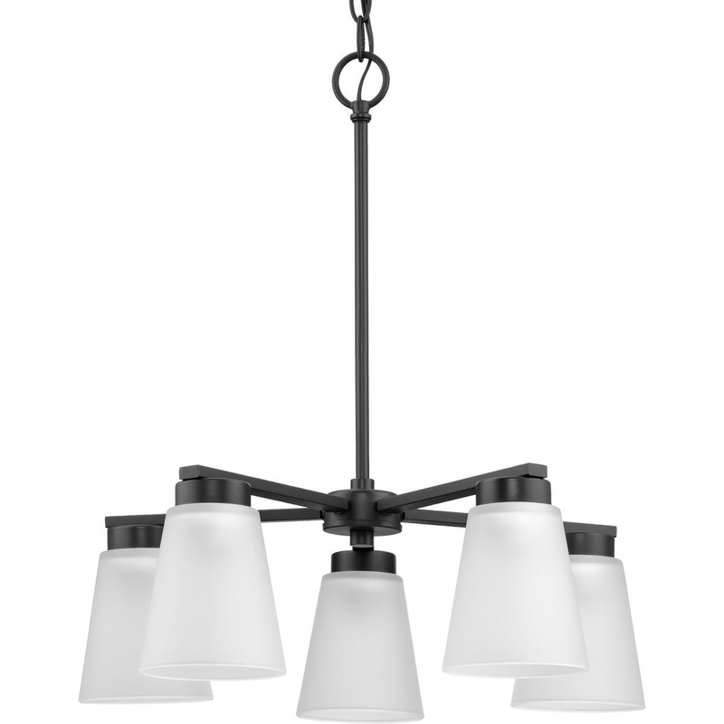 Tanner Five Light Chandelier in Matte Black