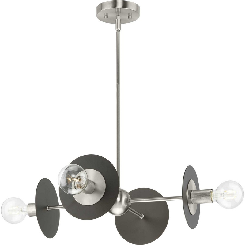 Trimble Four Light Chandelier in Brushed Nickel