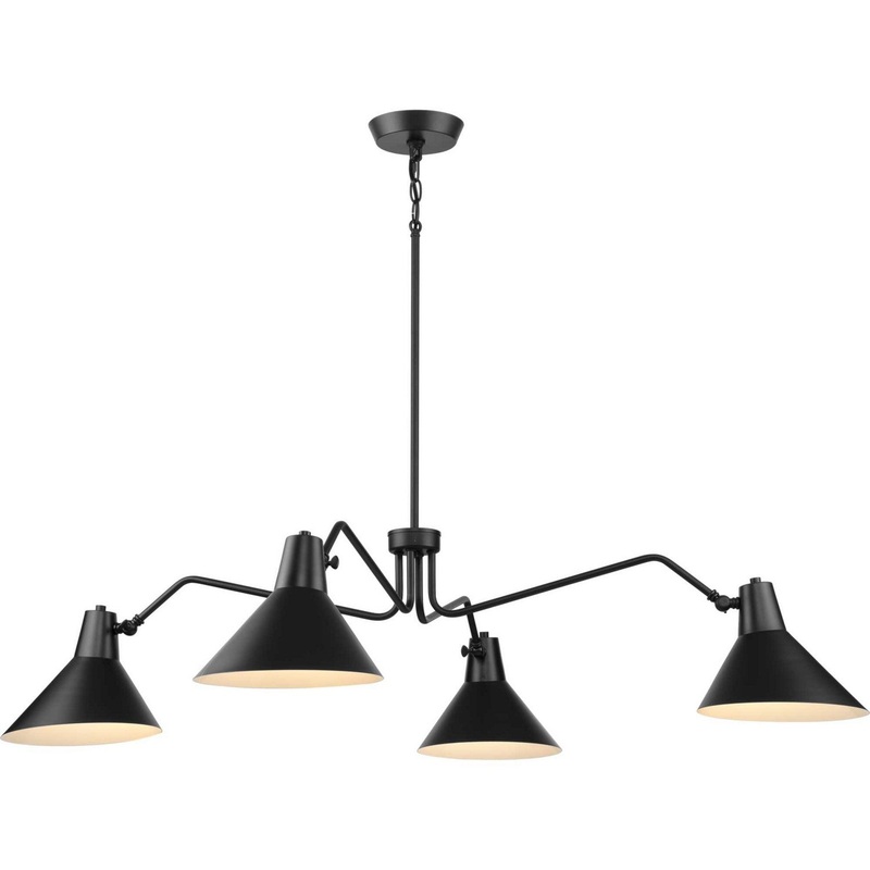 Trimble Four Light Chandelier in Matte Black