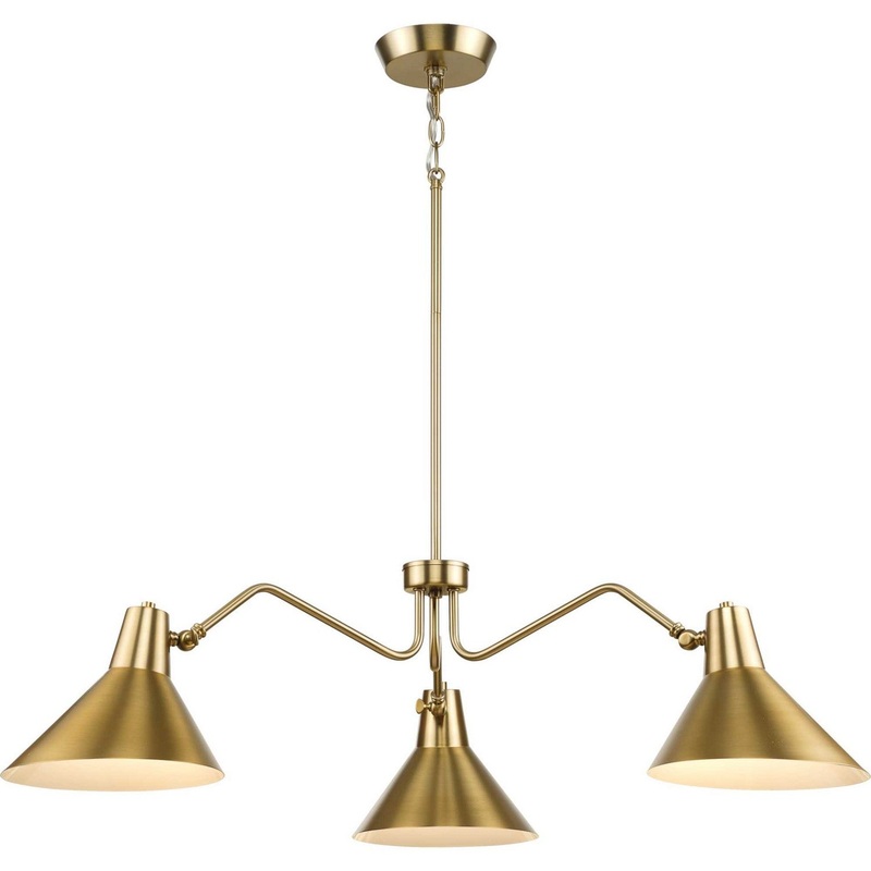 Trimble Three Light Chandelier in Brushed Bronze