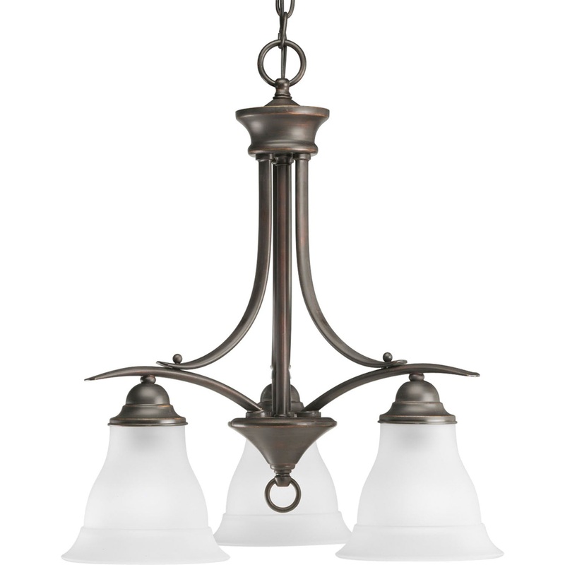 Trinity Three Light Chandelier in Antique Bronze