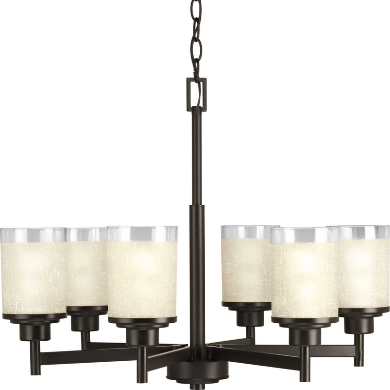 Alexa Six Light Chandelier in Antique Bronze