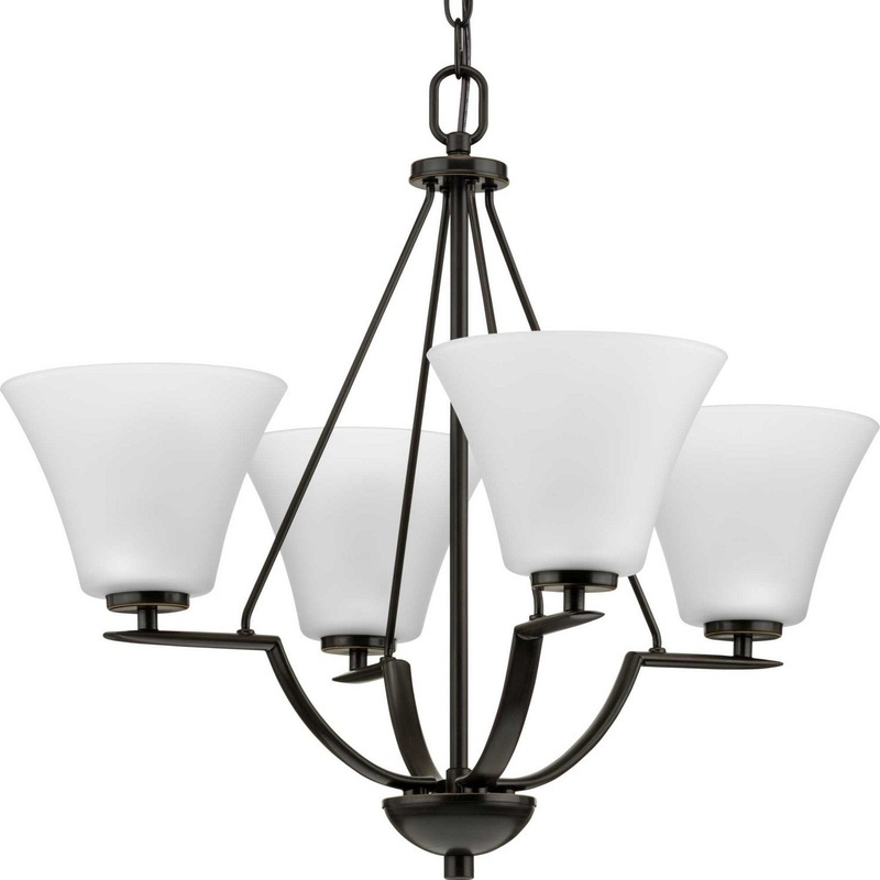 Bravo Four Light Chandelier in Antique Bronze