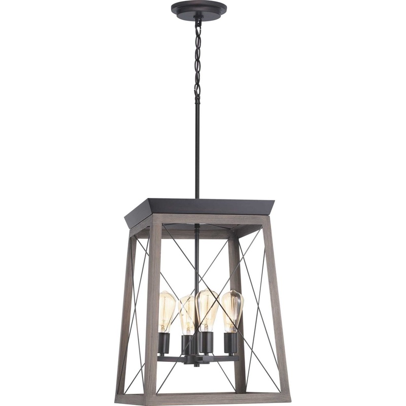 Briarwood Four Light Foyer Pendant in Antique Bronze
