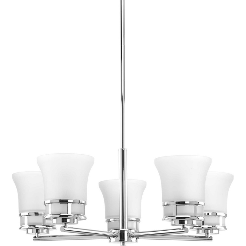 Cascadia Five Light Chandelier in Polished Chrome