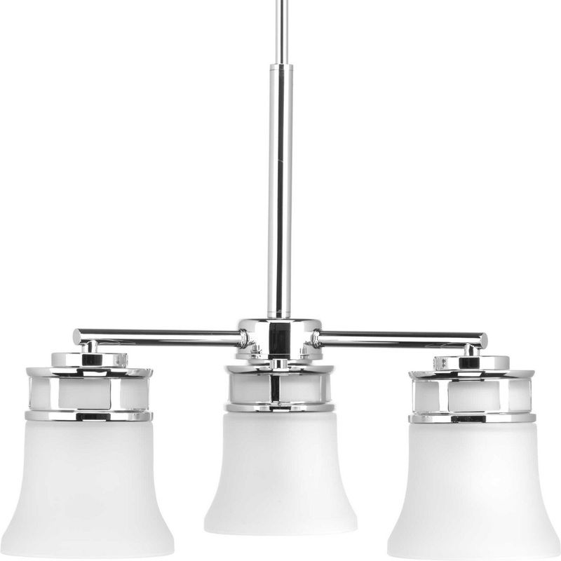 Cascadia Three Light Chandelier in Polished Chrome