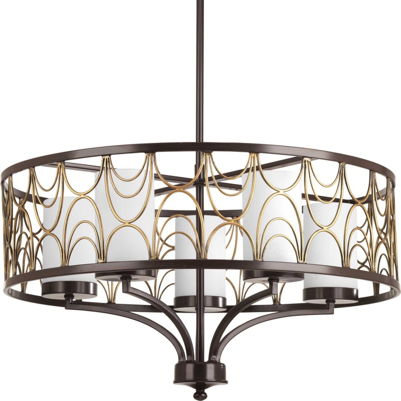 Cirrine Five Light Chandelier in Antique Bronze