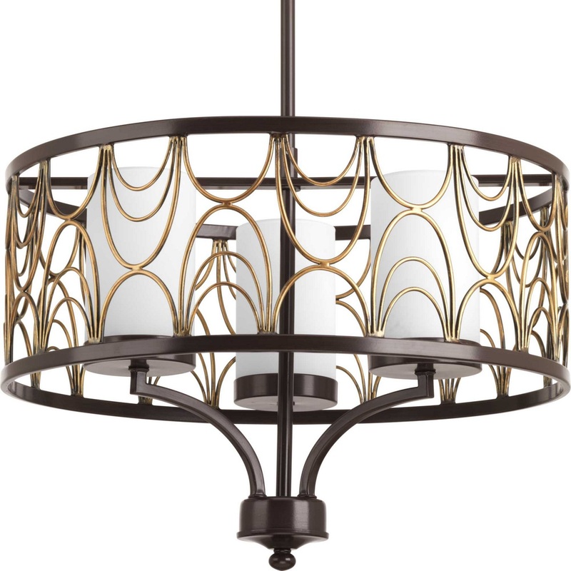 Cirrine Three Light Chandelier in Antique Bronze