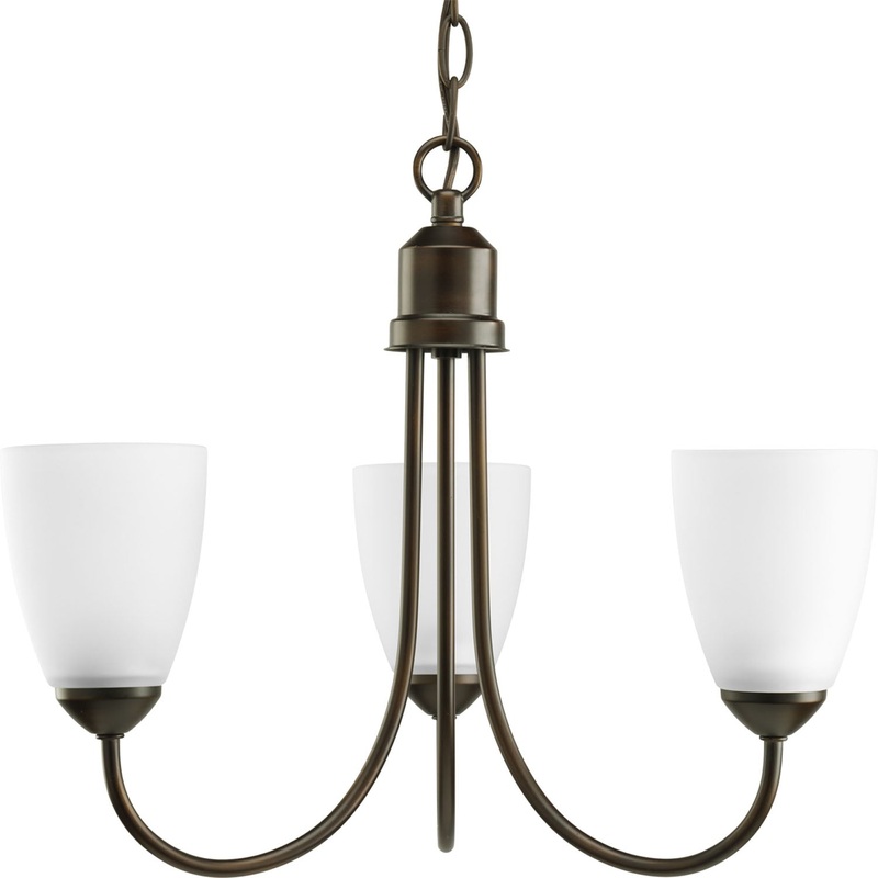 Gather Three Light Chandelier in Antique Bronze