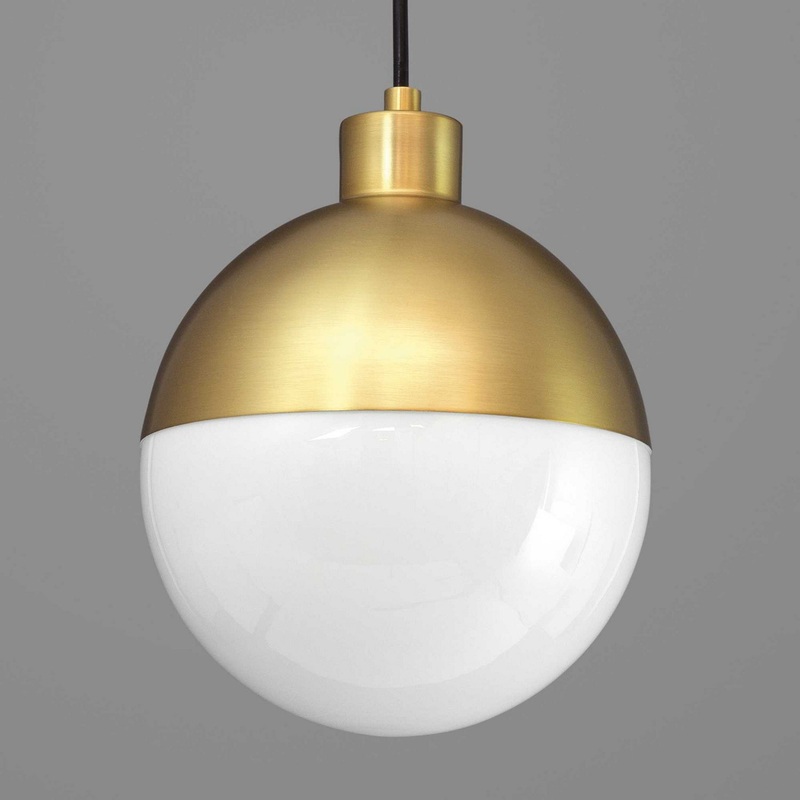 Globe Led LED Pendant in Brushed Bronze
