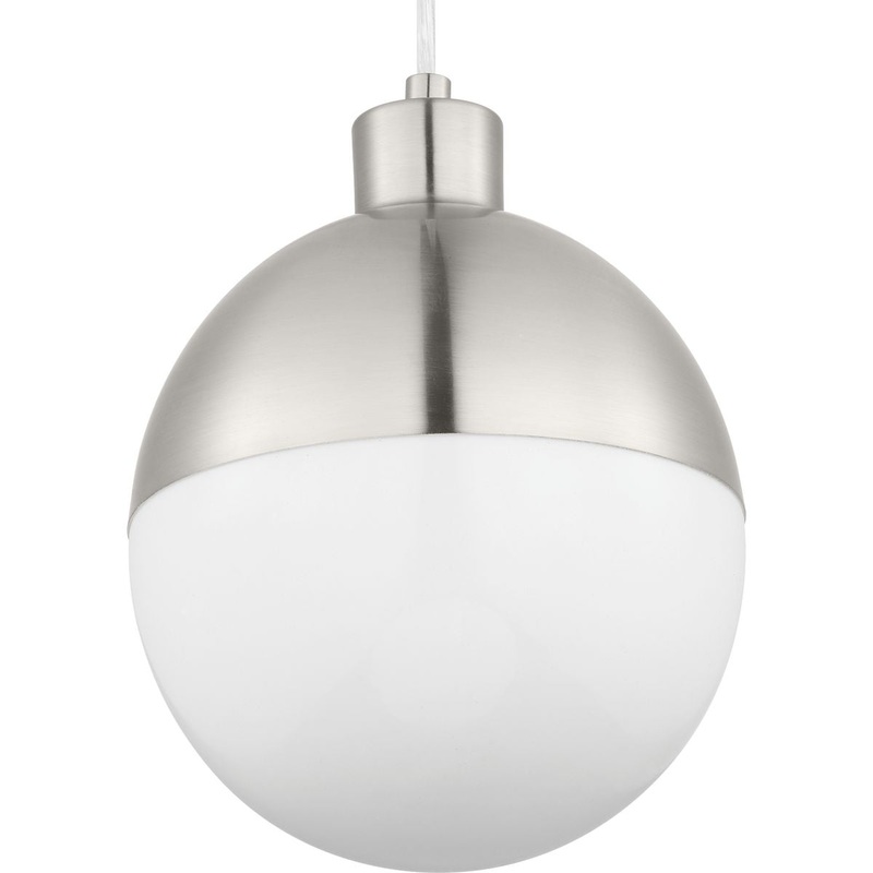 Globe Led LED Pendant in Brushed Nickel