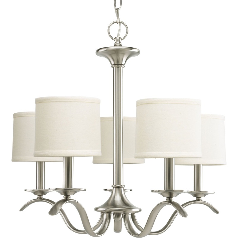 Inspire Five Light Chandelier in Brushed Nickel