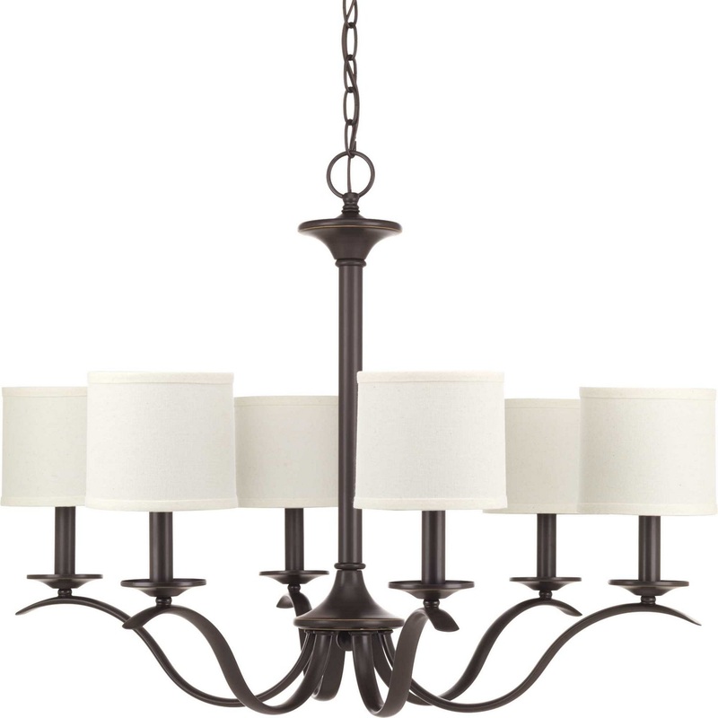 Inspire Six Light Chandelier in Antique Bronze