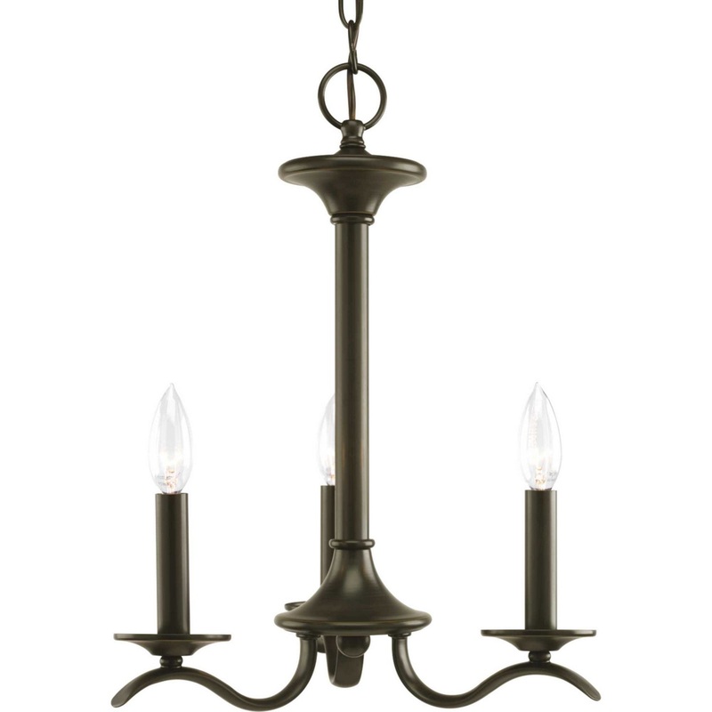 Inspire Three Light Chandelier in Antique Bronze