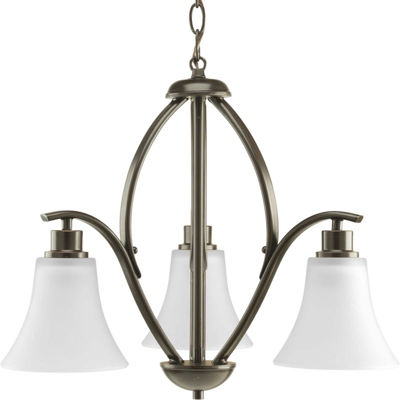 Joy Three Light Chandelier in Antique Bronze