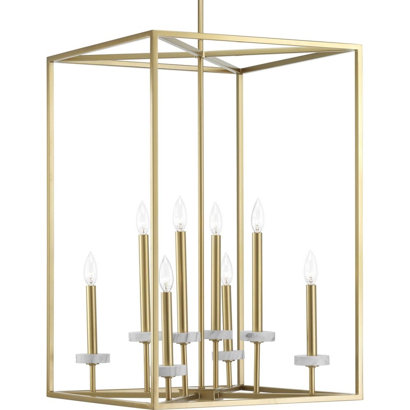 Palacio Eight Light Pendant in Vintage Gold