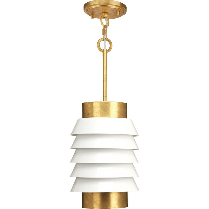 Point Dume-Onshore One Light Pendant in Brushed Brass