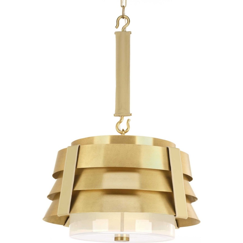 Point Dume-Sandbar Three Light Pendant in Brushed Brass