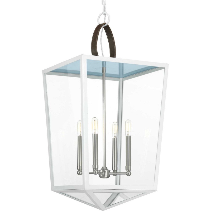 Point Dume-Shearwater Four Light Foyer Pendant in White