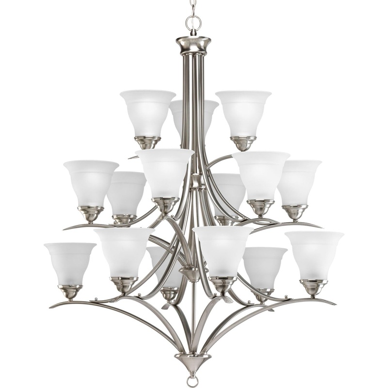 Trinity 15 Light Chandelier in Brushed Nickel