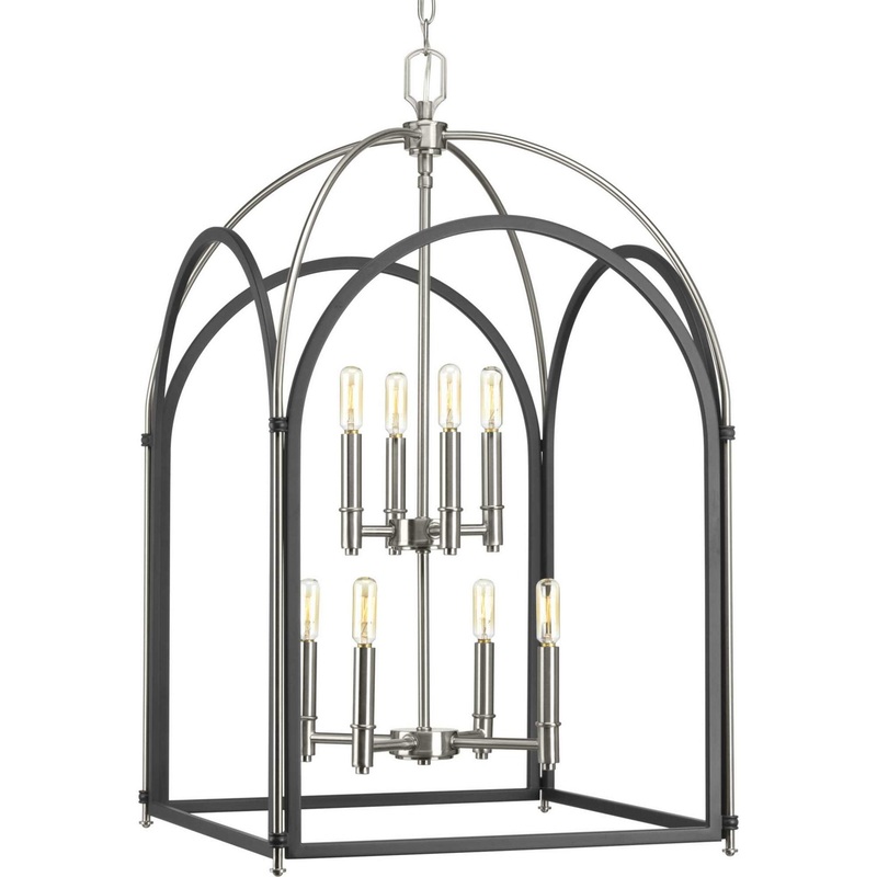 Westfall Eight Light Foyer Pendant in Graphite