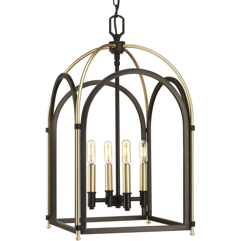 Westfall Four Light Foyer Pendant in Antique Bronze