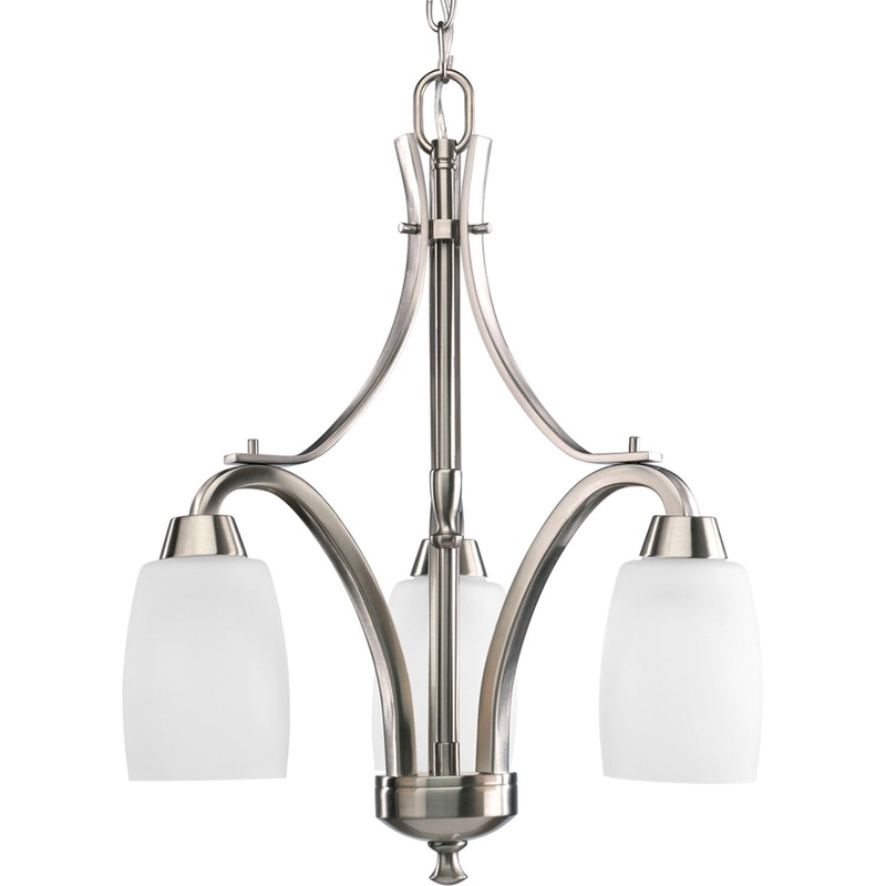 Wisten Three Light Chandelier in Brushed Nickel