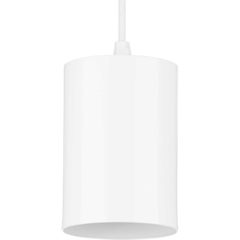 5In Cyl Rnds One Light Pendant in White