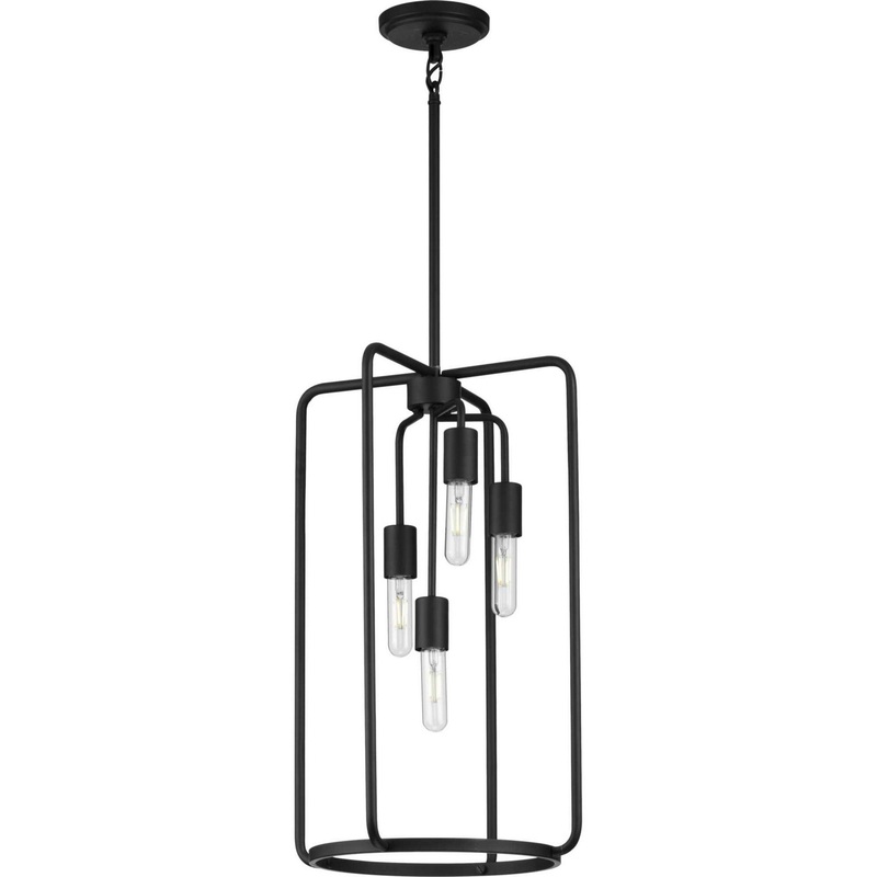 Bonn Four Light Pendant in Black