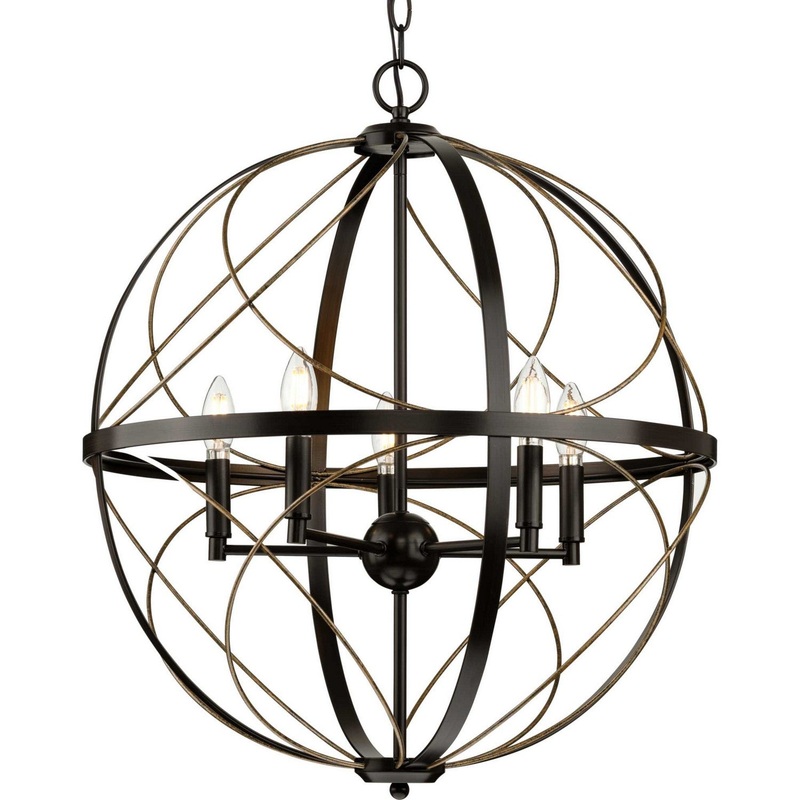Brandywine Five Light Pendant in Antique Bronze