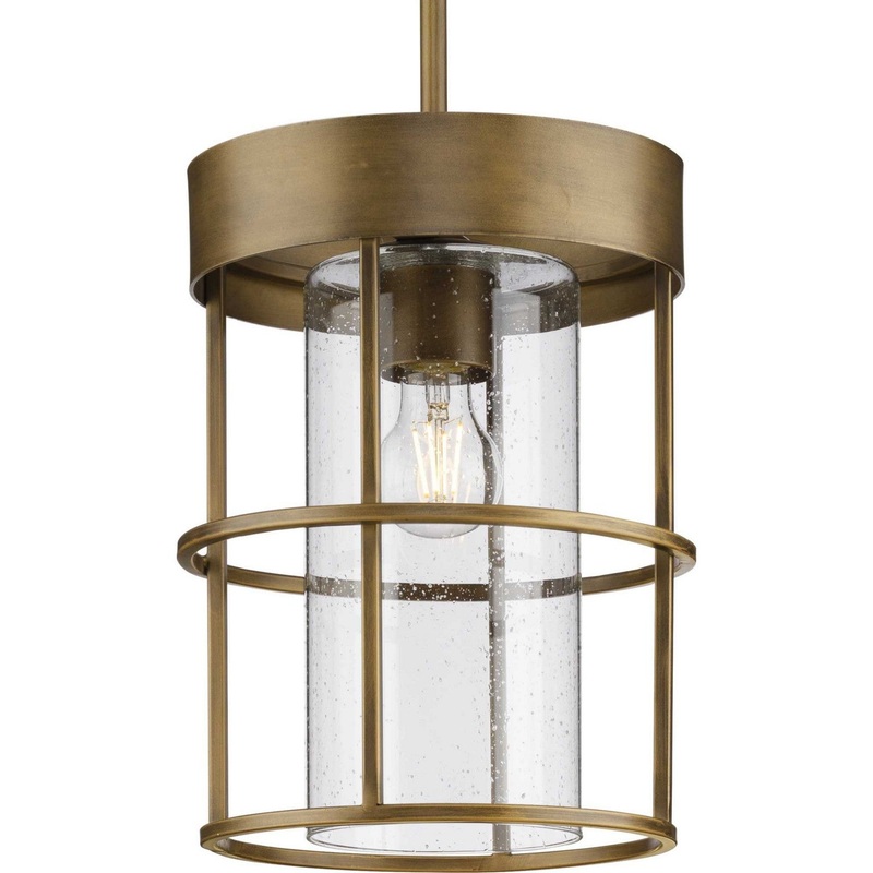 Burgess One Light Pendant in Aged Bronze