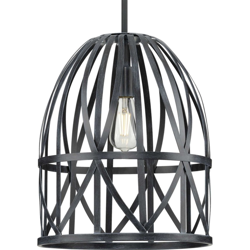 Chastain One Light Pendant in Cerused Black Oak