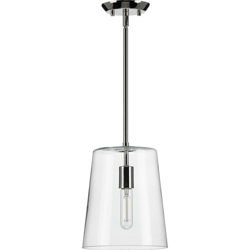 Clarion One Light Pendant in Polished Nickel