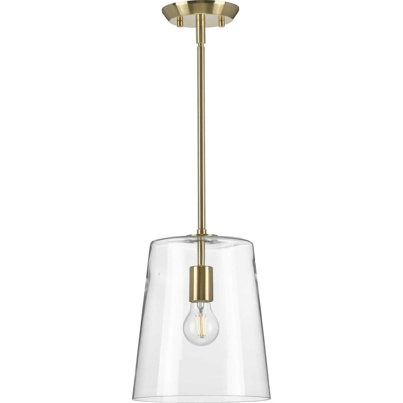 Clarion One Light Pendant in Satin Brass