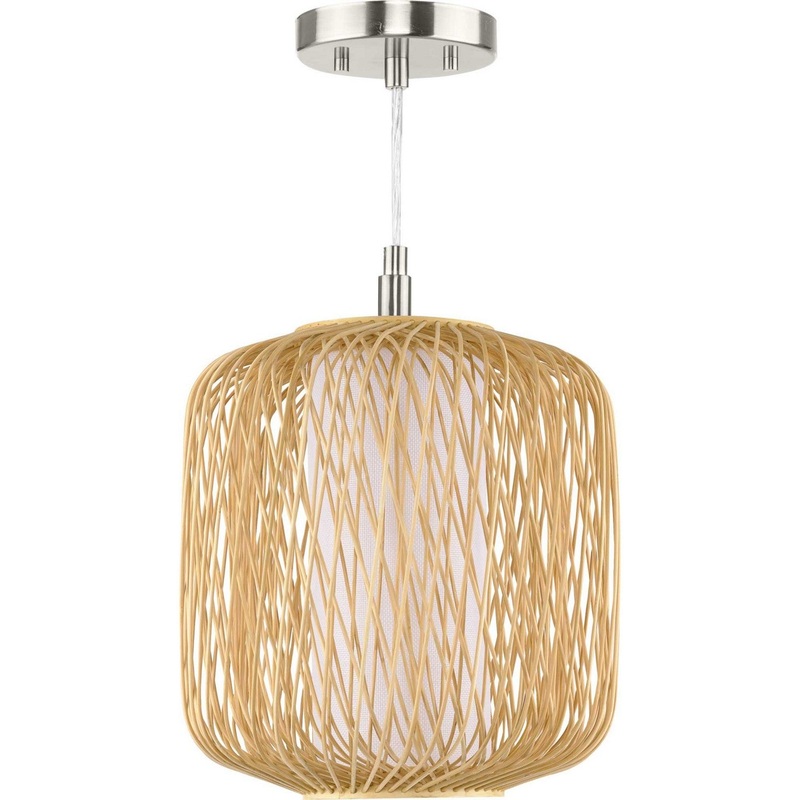 Cordova One Light Mini Pendant in Natural Rattan