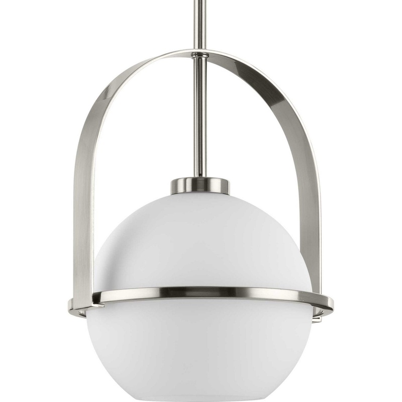 Delayne One Light Pendant in Brushed Nickel
